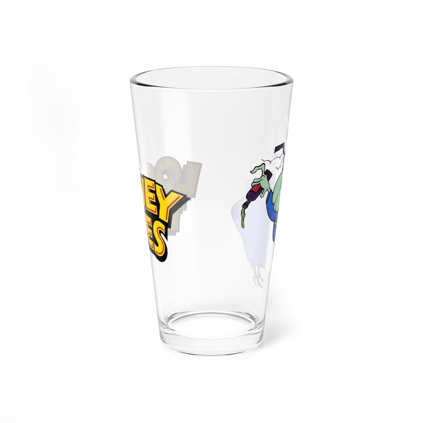 Witch Hazel Pint Glass, 16oz - Looney Tunes Cartoon Art - Broom-Stick Bunny - Popular WB Halloween Character