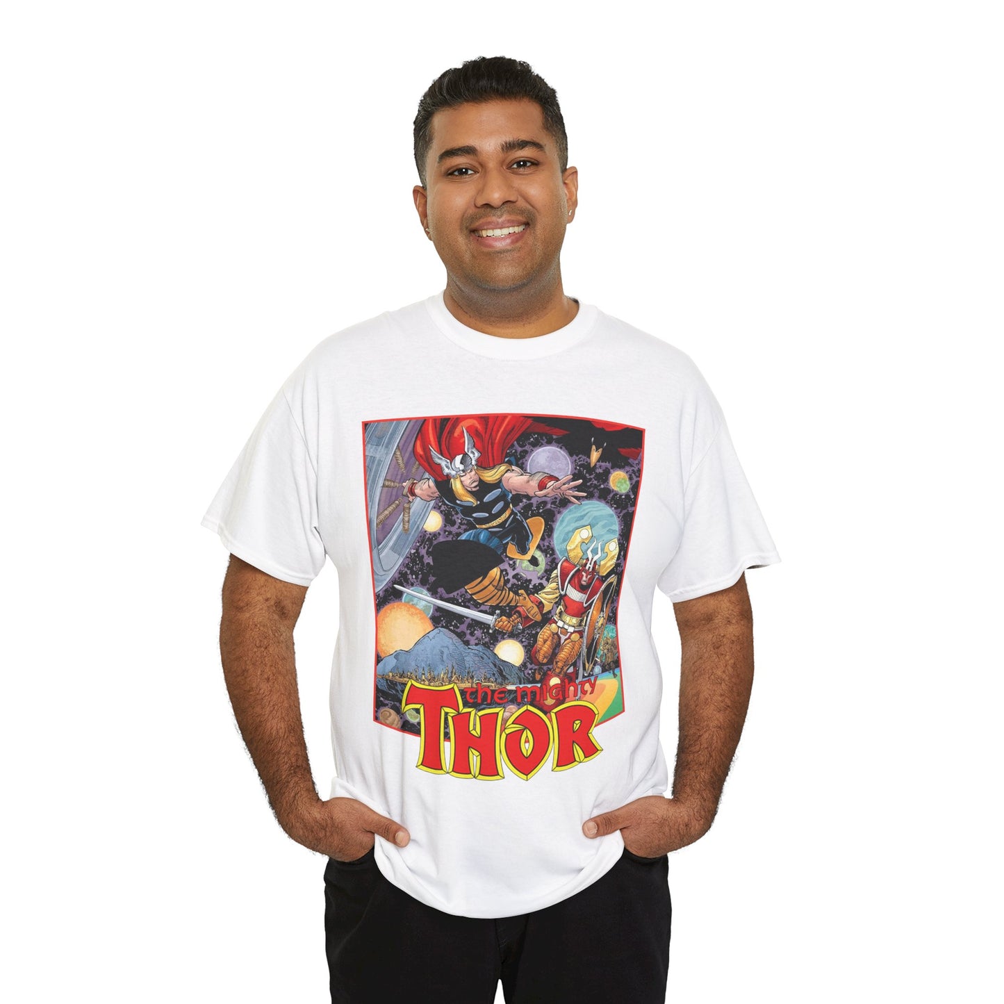 Mighty Thor T-Shirt - Walt Simonson Art - Odin, Asgard - 1980s Series - Marvel Comics