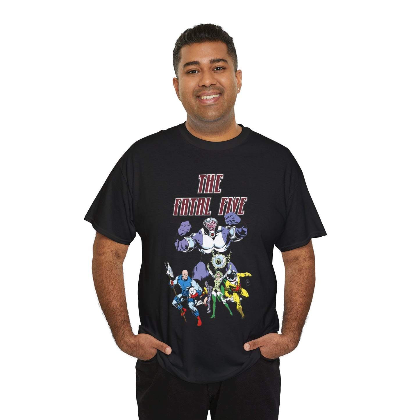Fatal Five T-Shirt - Legion of Super-Heroes Villains - DC Comics LOSH - Validus, Emerald Empress