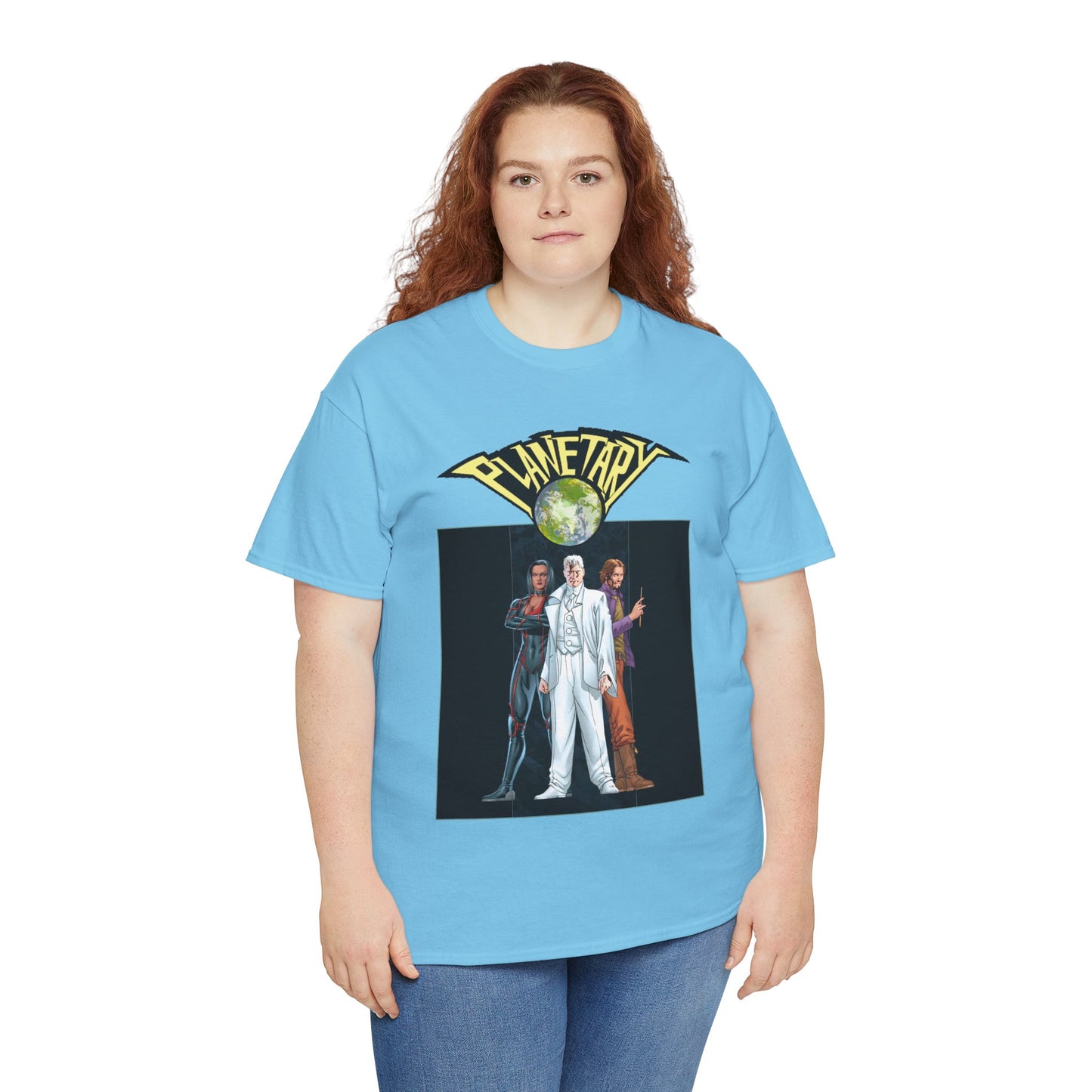 Planetary T-Shirt - - John Cassaday Art - The Drummer, Jakita Wagner & Elijah Snow - DC Comics/Wildstorm