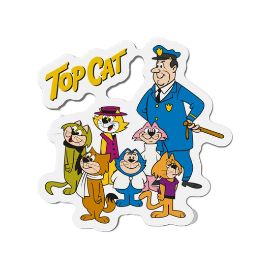 Top Cat Die-Cut Magnet - 1960s Hanna-Barbera Cartoon - Benny the Ball, Brain, Choo-Choo, Fancy-Fancy & Spook - 3", 4", 5", 6"