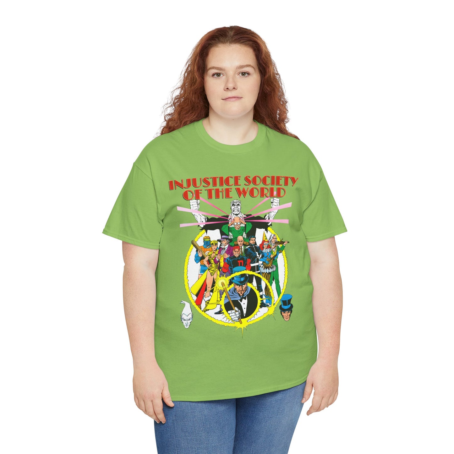 Injustice Society of America T-Shirt - George Perez Art - Justice Society/JSA Foes - Solomon Grundy, Huntress, Per Degaton, The Shade, Vandal Savage - DC Comics - Golden Age