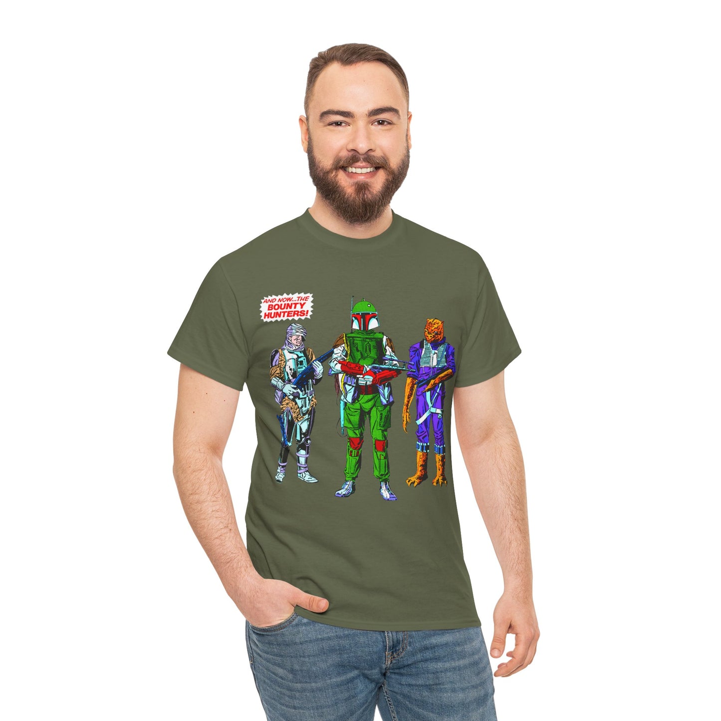 Boba Fett, Bossk, Dengar T-Shirt - Star Wars Bounty Hunters from Empire Strikes Back - Marvel Comics 1980s Art - Alternate Colors