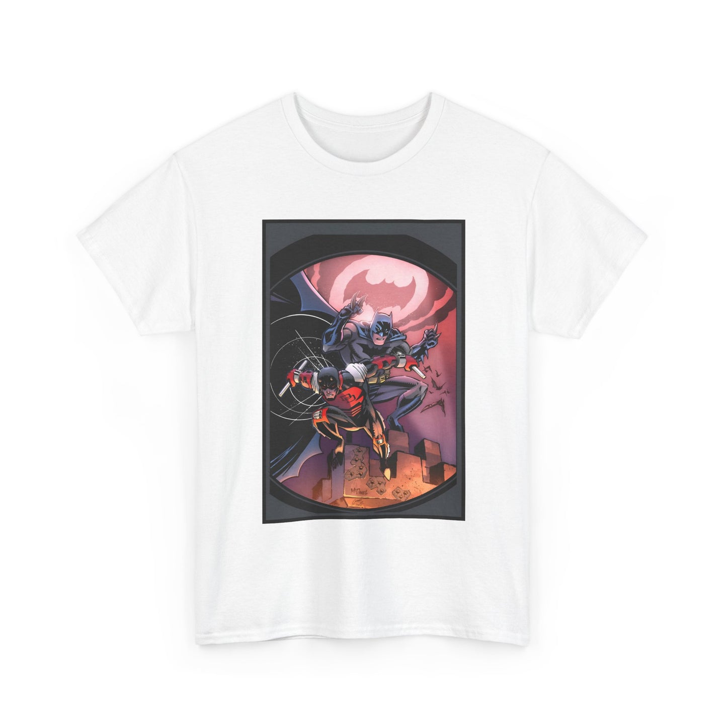 Batman & Daredevil T-Shirt - Scott McDaniel Art - DC Comics & Marvel Comics