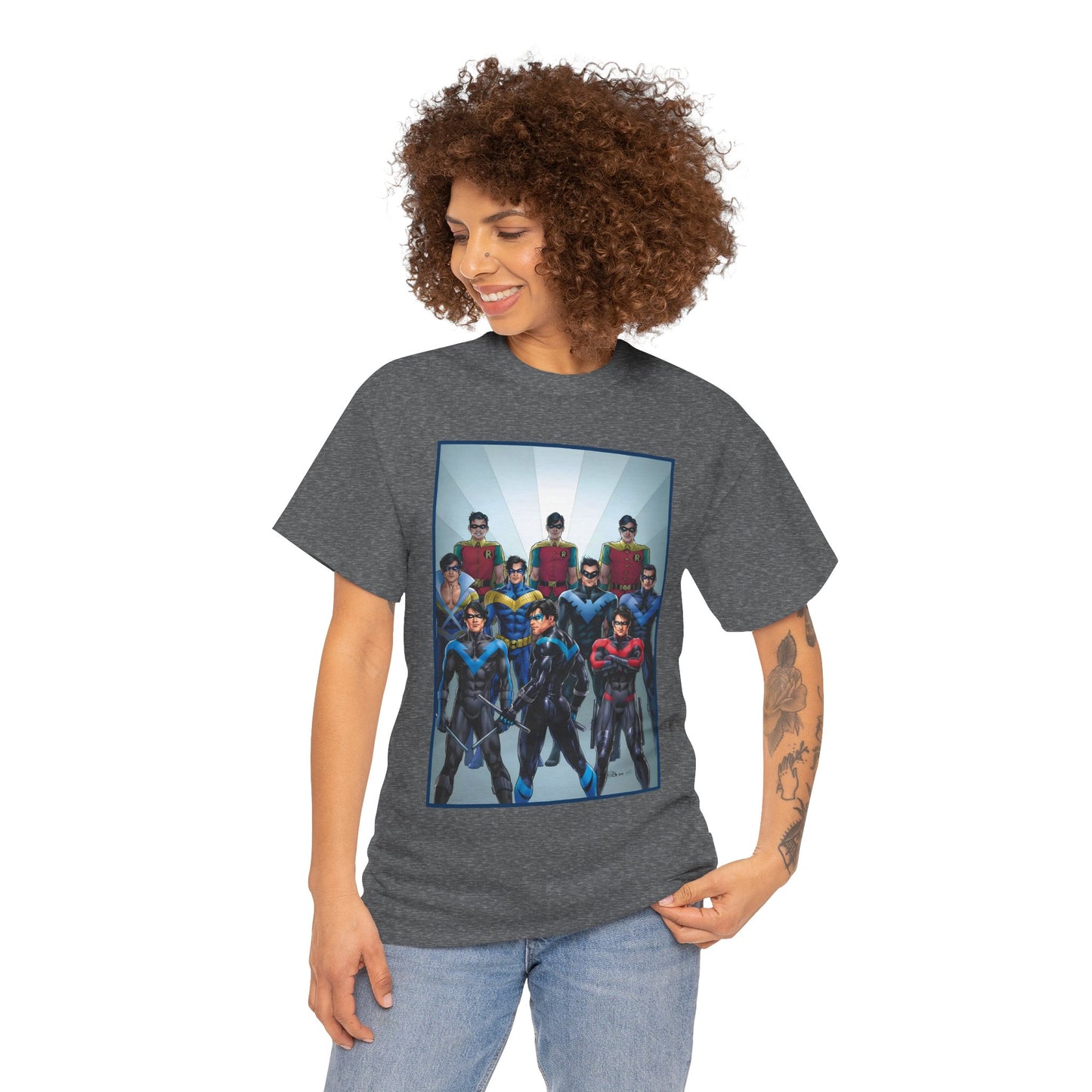 Nightwing Through the Ages T-Shirt - Nicola Scott Art - Dick Grayson, Robin the Boy Wonder - Batman Sidekick - New Teen Titans Leader - DC Comics