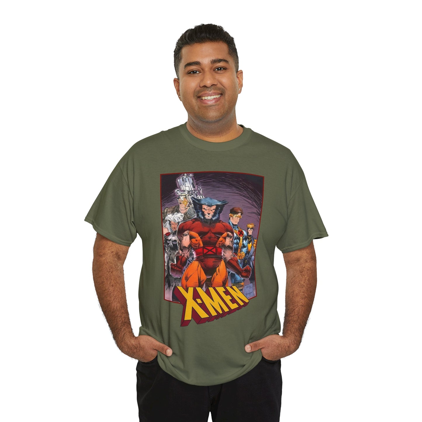 X-Men T-Shirt - While Portacio Art - Wolverine, Cyclops, Storm, Cable, Havok - Marvel Comics