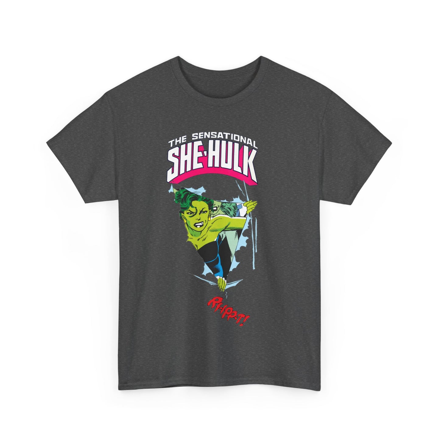Sensational She-Hulk T-Shirt - John Byrne Art - Marvel Comics - Jennifer Walters - Ripping Through the Shirt - Fourth Wall