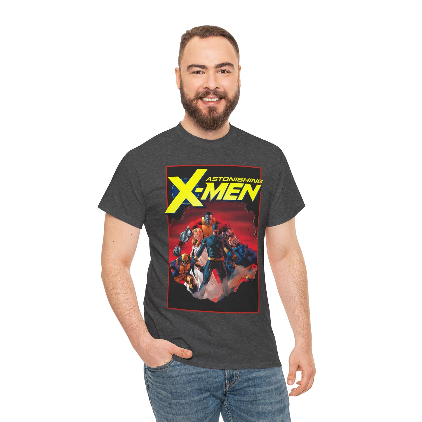 Astonishing X-Men T-Shirt - John Cassady Art - Cyclops, Beast, Wolverine, Colossus, Emma Frost - Marvel Comics