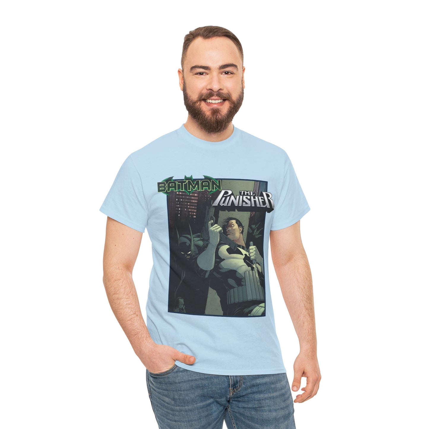 Batman Vs Punisher T-Shirt - Mike Zeck Art - DC Comics, Marvel Comics