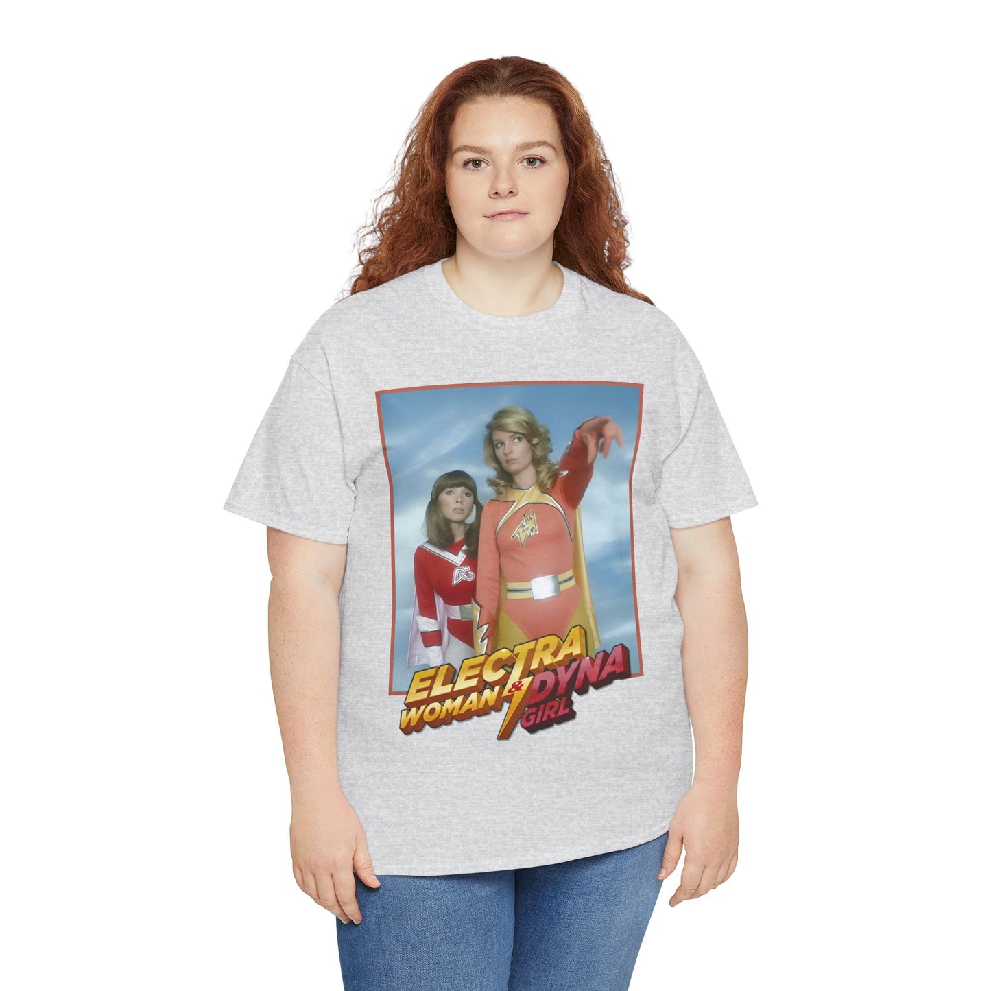 Electra Woman & Dyna Girl T-Shirt - Popular Krofft Supershow Characters from the 1970s - Deidre Hall & Judy Strangis