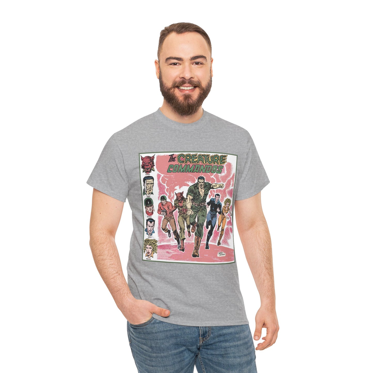 Creature Commandoes T-Shirt - Jerry Ordway Art - Medusa, Velcro, Shrieve - DC Comics Who's Who Art - Inspiration for James Gunn Series