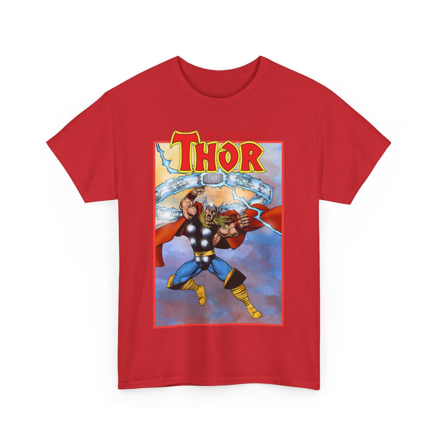 The Mighty Thor T-Shirt - George Perez Art - Mjolnir - Avengers Member - God of Thunder - Asgard Warrior - Marvel Comics