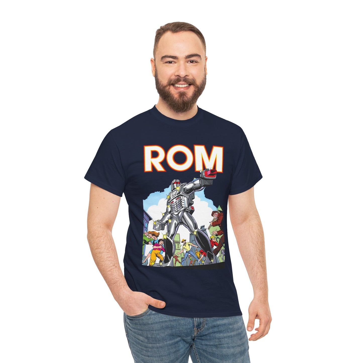 Rom: Spaceknight T-Shirt - Marvel Comics Art- Retro Character - Dire Wraiths