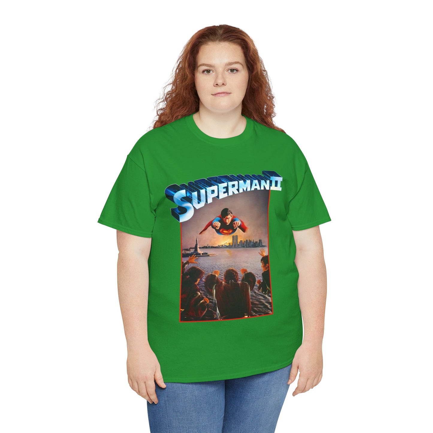 Superman II T-Shirt - Christopher Reeve, Terence Stamp, Sarah Douglas - Vs General Zod, Ursa, Non - Phantom Zone Villains - 1980 Movie Poster - DC Comics