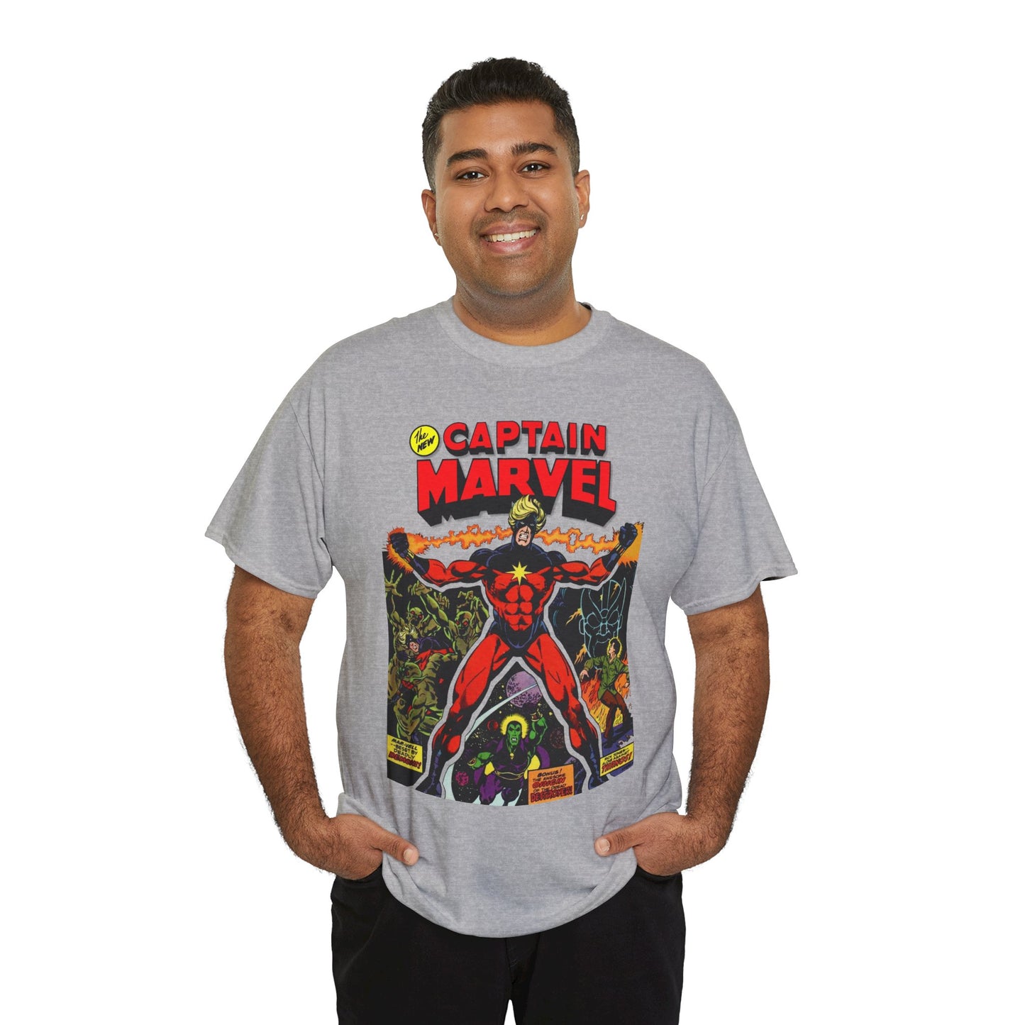 Captain Marvel T-Shirt - Jim Starlin Art - Thanos - Drax the Destroyer - Issue #32 Cover Art