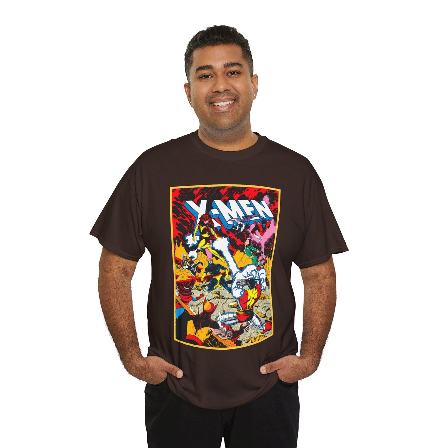 X-Men T-Shirt - Paul Smith Art - Return of Dark Phoenix - Wolverine, Colossus, Cyclops, Storm, Nightcrawler, Rogue - Marvel Comics
