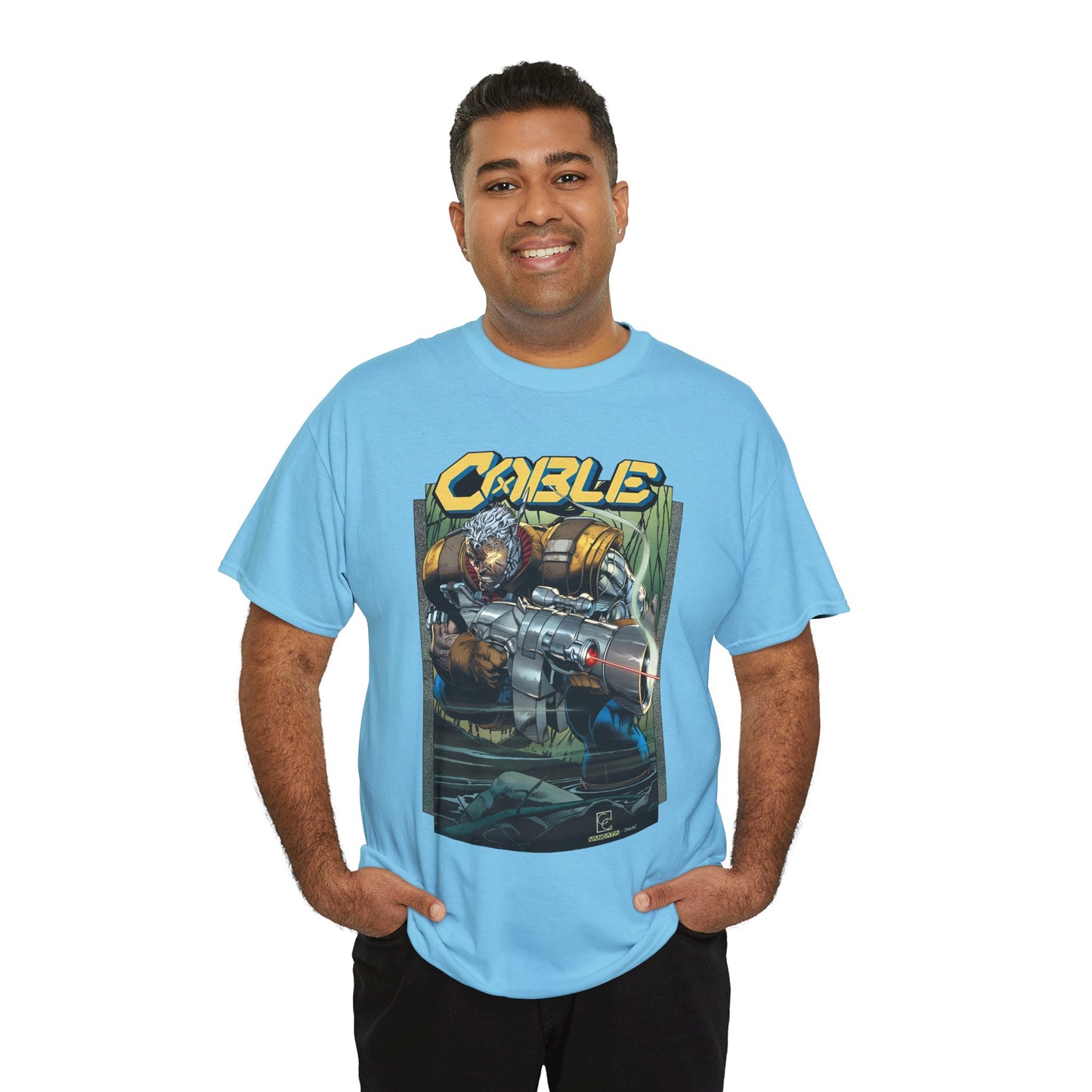 Cable T-Shirt - Greg Capullo Art - X-Force Leader, Mutant Fighter - Nathan Summers - Marvel Comics