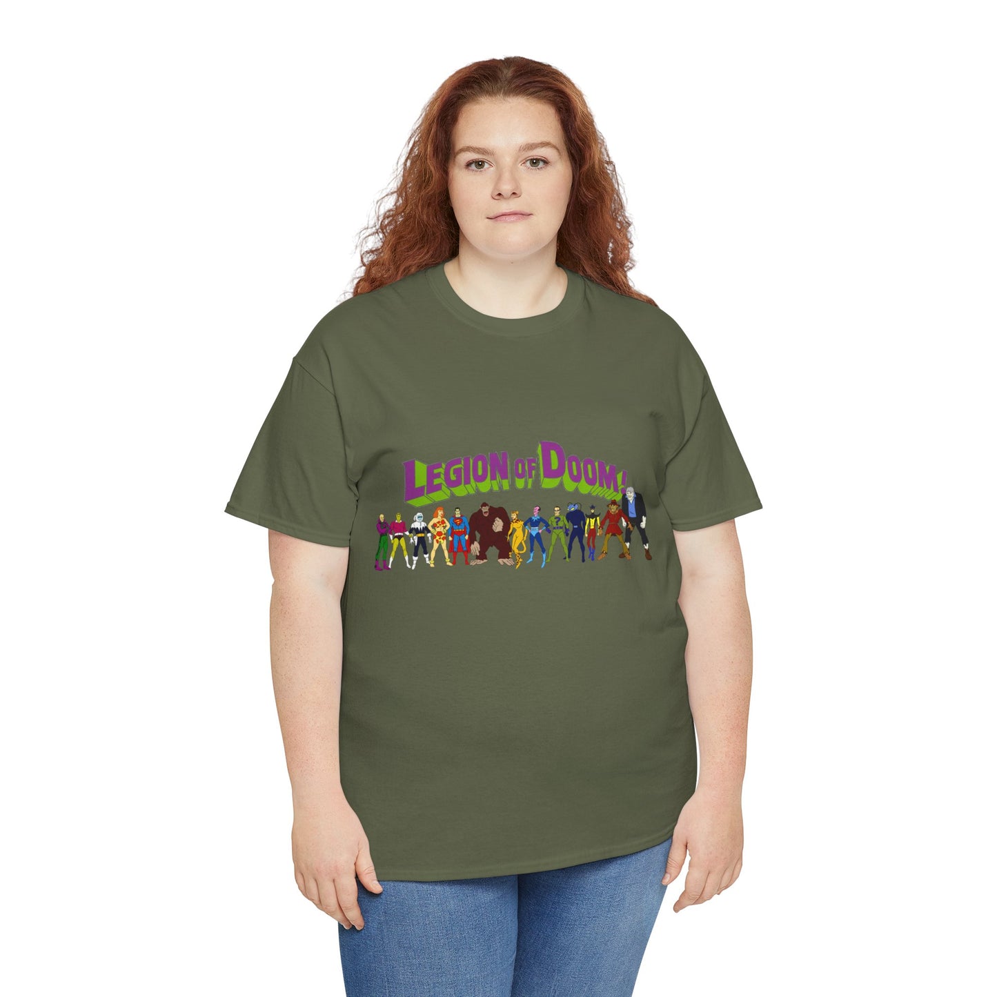 Legion of Doom T-Shirt - Super Friends Villains - Lex Luthor, Giganta, Scarecrow, Grodd, Brainiac, Riddler, Sinestro, Cheetah - Hanna-Barbera Cartoon - Challenge of the Super Friends
