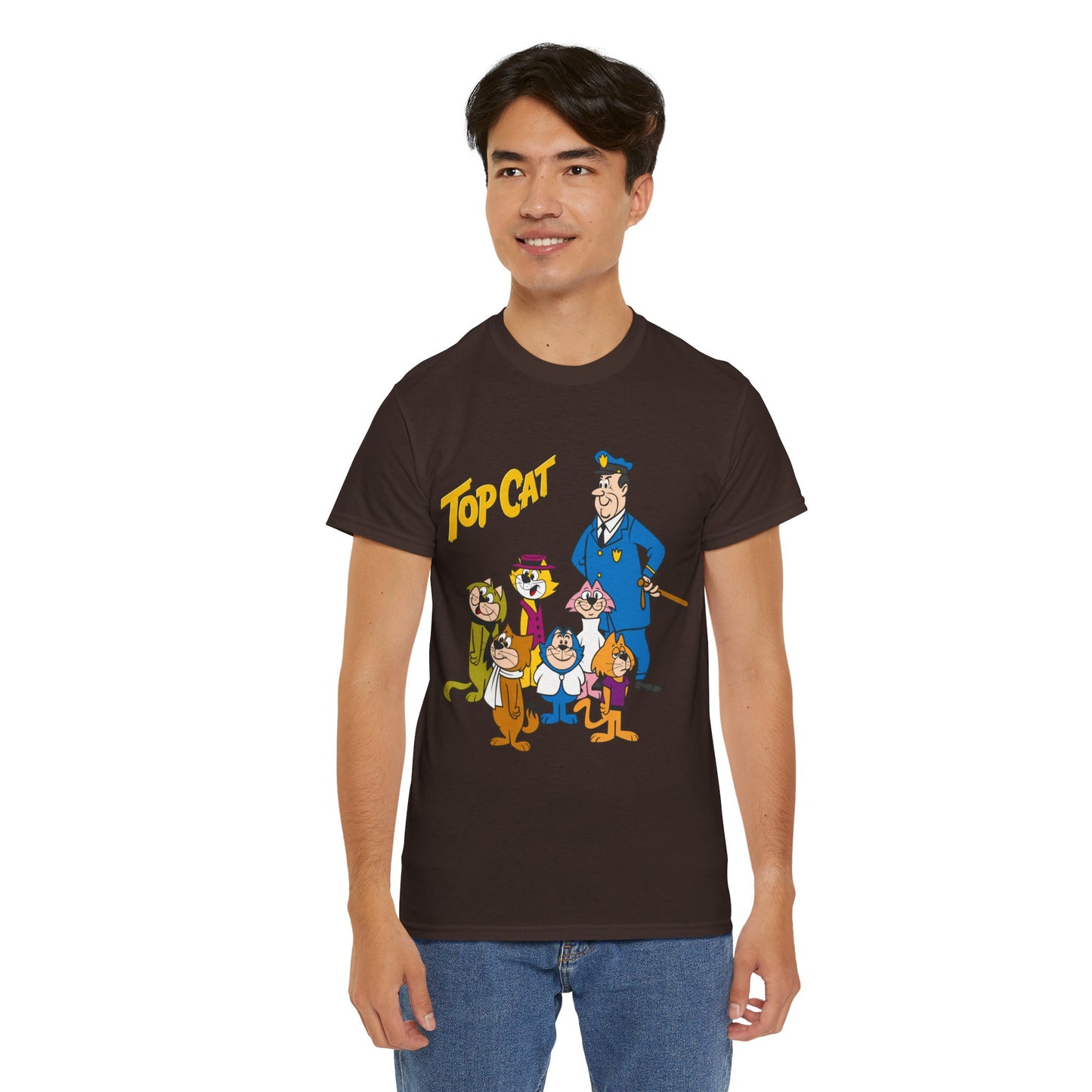 Top Cat & His Gang T-Shirt - Popular Hanna-Barbera 1960s TV Cartoon - Brain, Spook, Benny the Ball