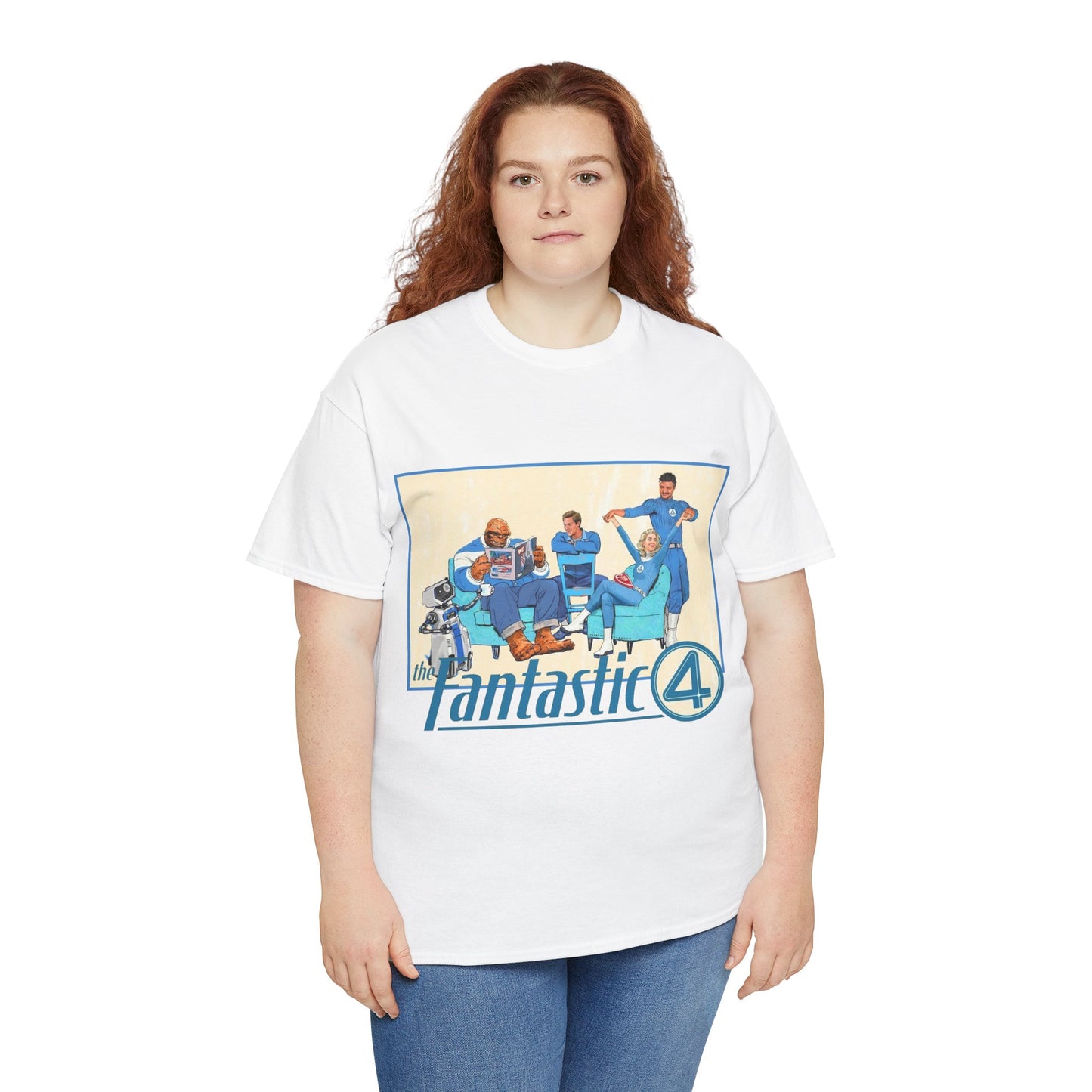 Fantastic Four T-Shirt - 2025 MCU Movie - Reed Richards, Invisible Woman, Thing, Human Torch - Marvel Comics Characters