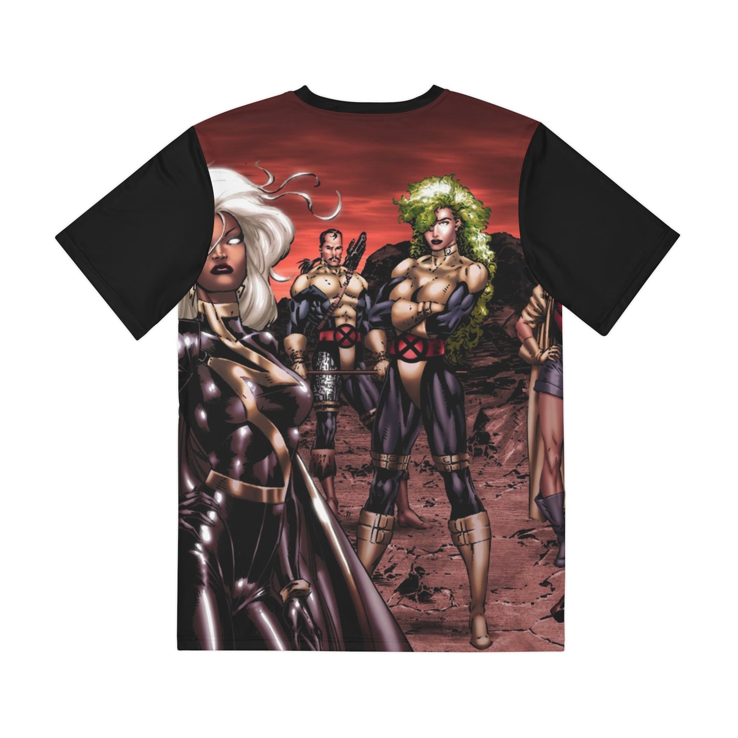 Uncanny X-Men All Over Print Tee (Polyester) - Jim Lee Art - Wolverine, Havok, Psylocke - Marvel Comics (IMPROVED PLACEMENT AND PRINTING TECHNIQUES)