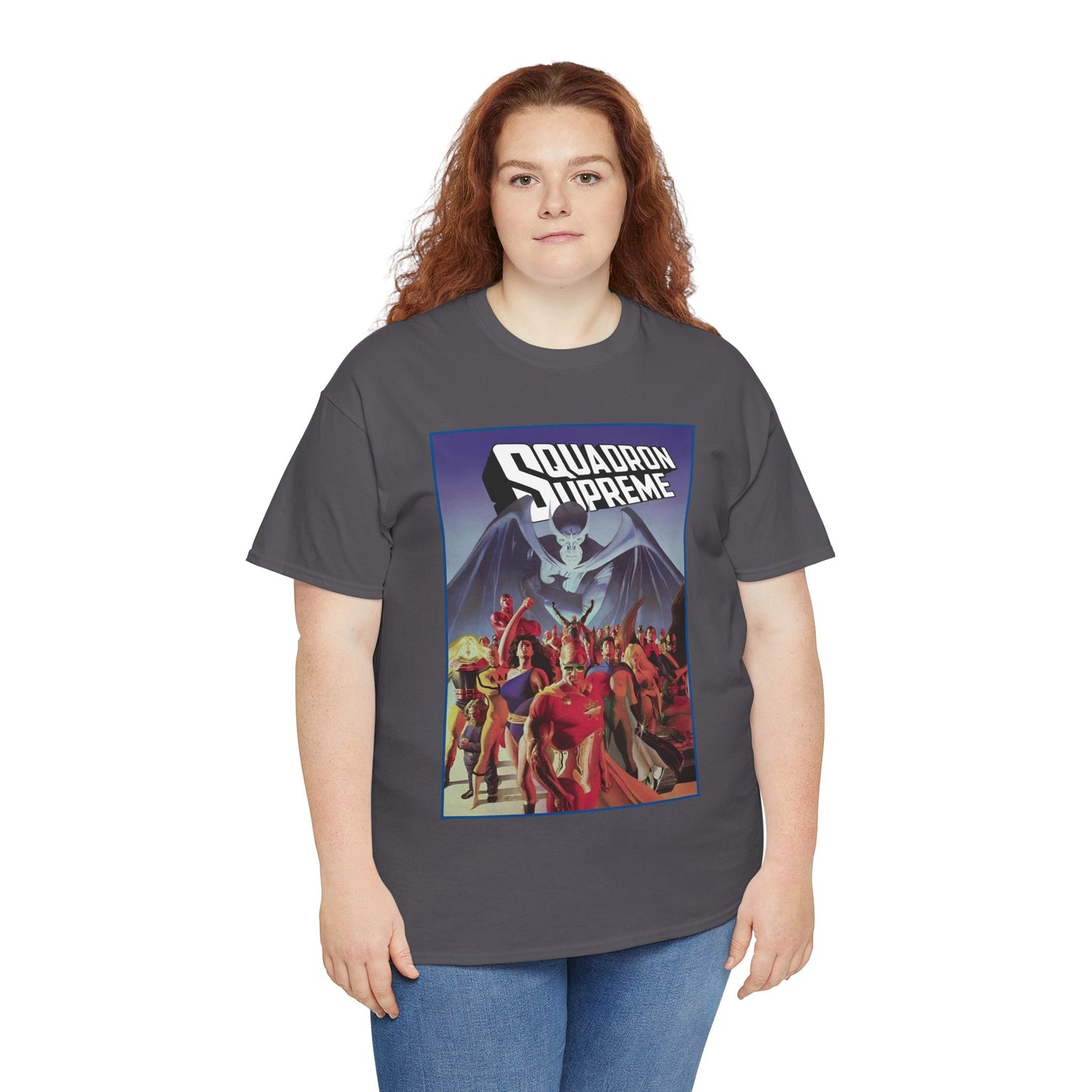 Squadron Supreme T-Shirt - Alex Ross Art - Hyperion, Nighthawk, Power Princess, Doctor Spectrum, Whizzer - Justice League Pastiches - Marvel Comics