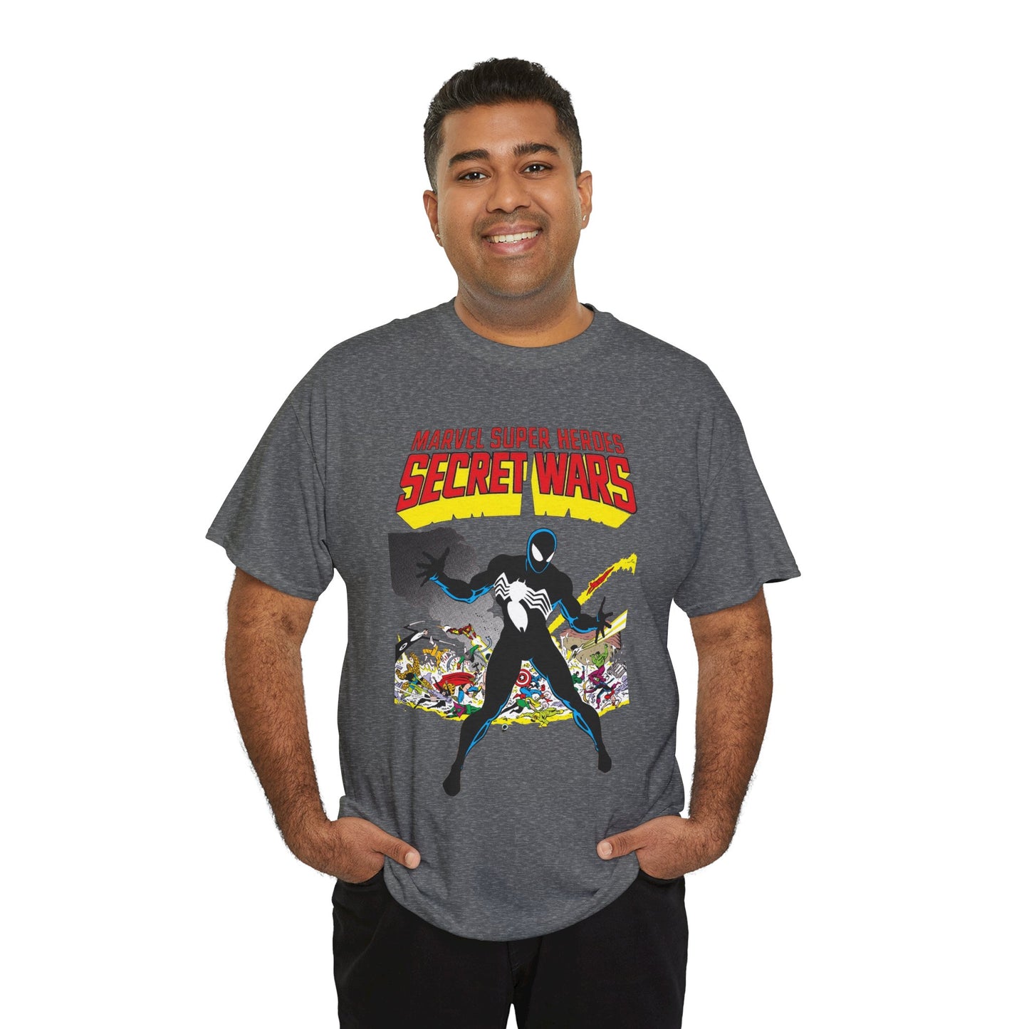 Secret Wars T-Shirt - Classic Marvel Comics Series - Alien Symbiote Spider-Man, 1st Appearance - Future Venom Story