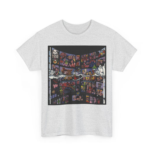 Focus on George Perez T-Shirt - Monitor, New Teen Titans, Avengers, Fantastic Four - DC & Marvel Comics - Note: Black Tee is a Negative Space Piece and is Borderless