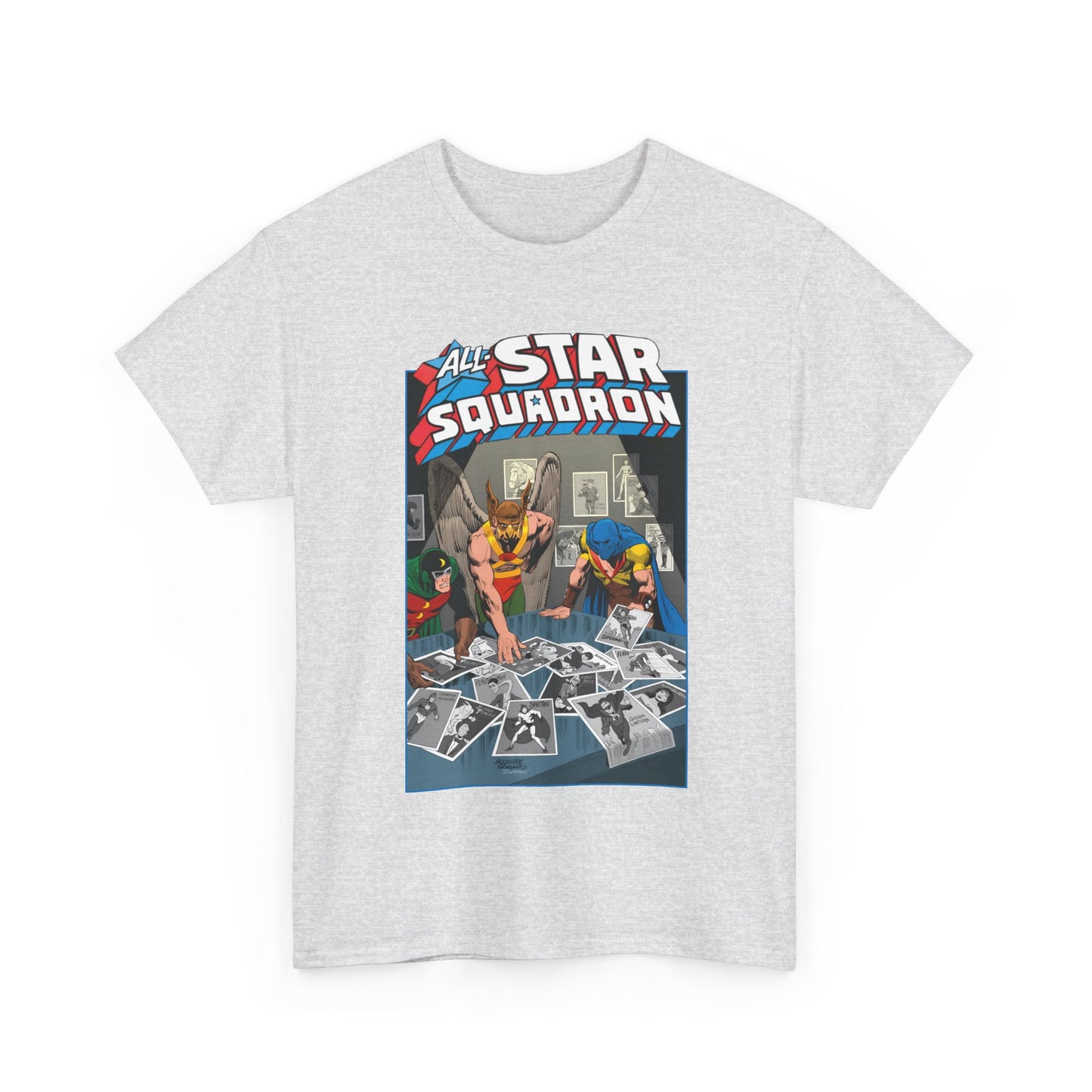All-Star Squadron T-Shirt - Jerry Ordway Art - Hawkman, Doctor Mid-Nite, Atom - Justice Society JSA - #1 Cover - DC Comics