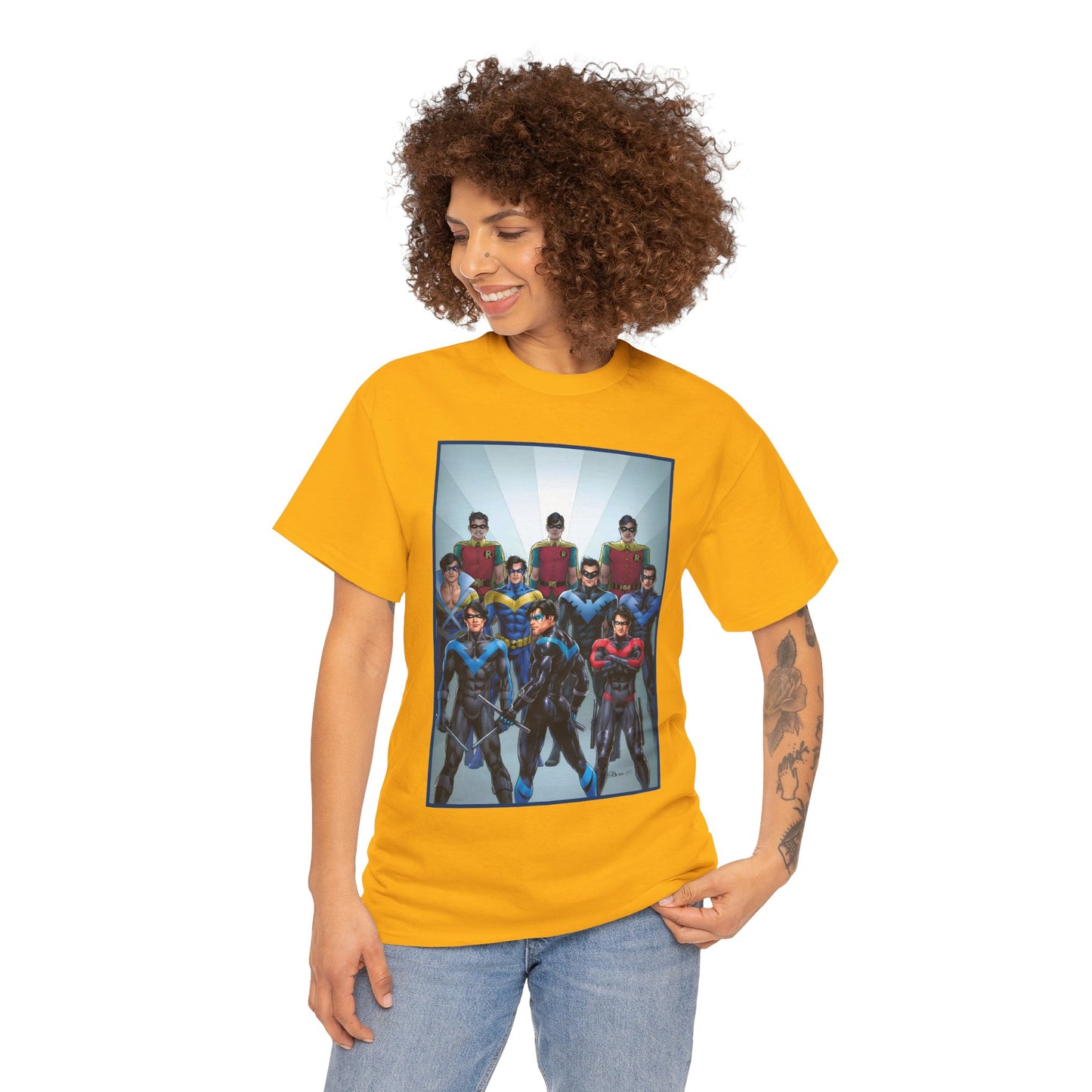 Nightwing Through the Ages T-Shirt - Nicola Scott Art - Dick Grayson, Robin the Boy Wonder - Batman Sidekick - New Teen Titans Leader - DC Comics