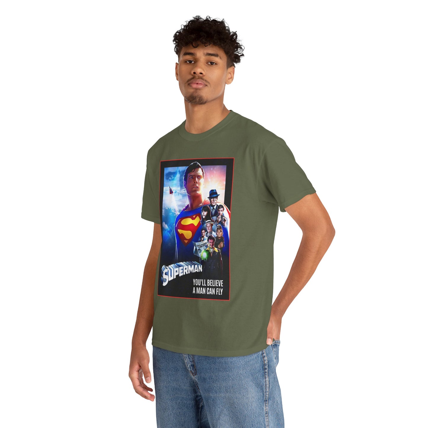 Superman The Movie T-Shirt - Christopher Reeve, Gene Hackman, Margot Kidder - Beloved 1970s Warner Brothers Movie - Krypton, Smallville, Metropolis - DC Comics
