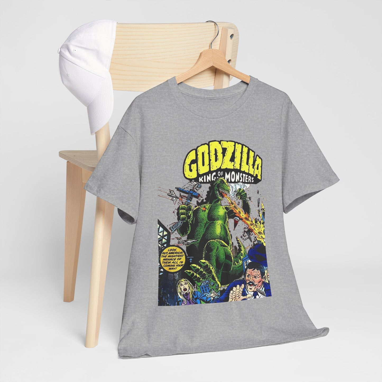 Godzilla T-Shirt - King of the Monsters - 1970s Comic Series - Marvel Comics - Bronze Age Monster Comic