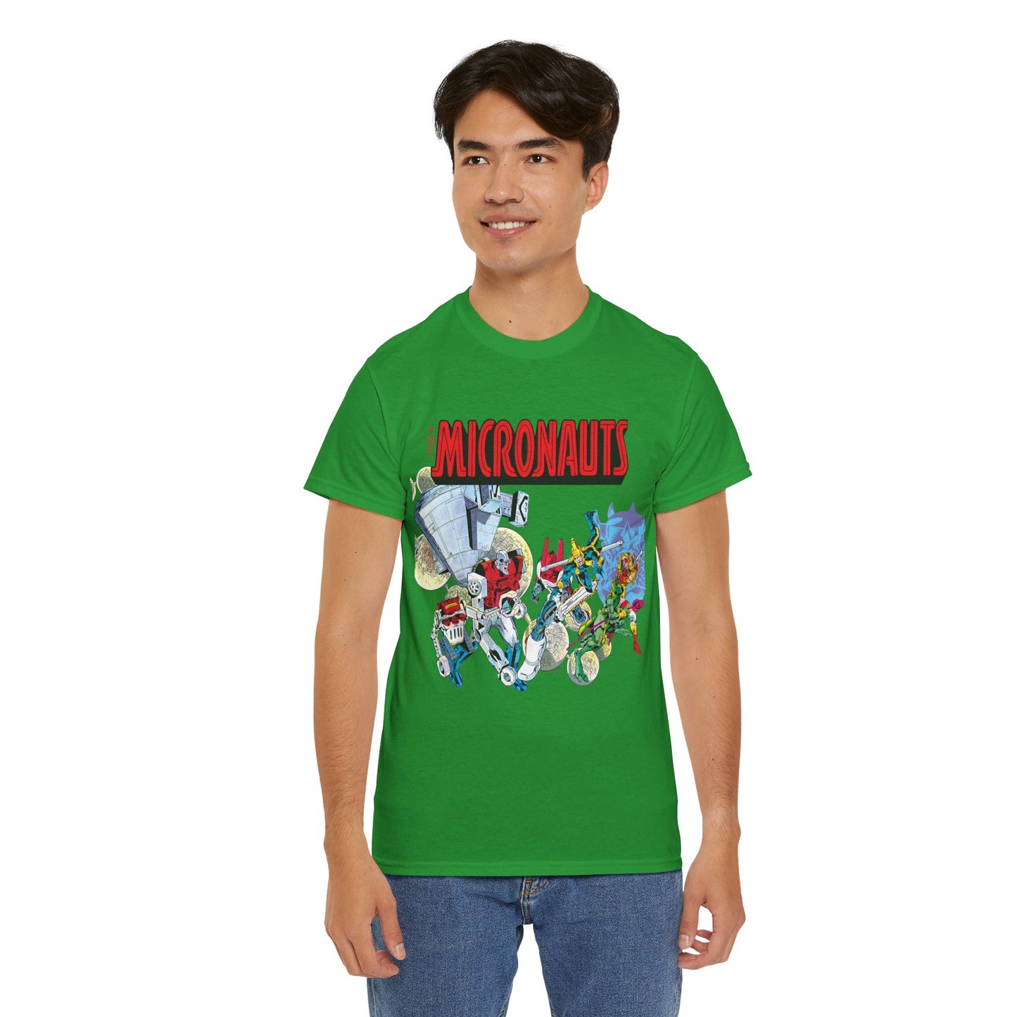 Micronauts T-Shirt - Jackson Guice Art - Arcturus Rann, Biotron, Marionette, Acroyear, Bug - Marvel Comics