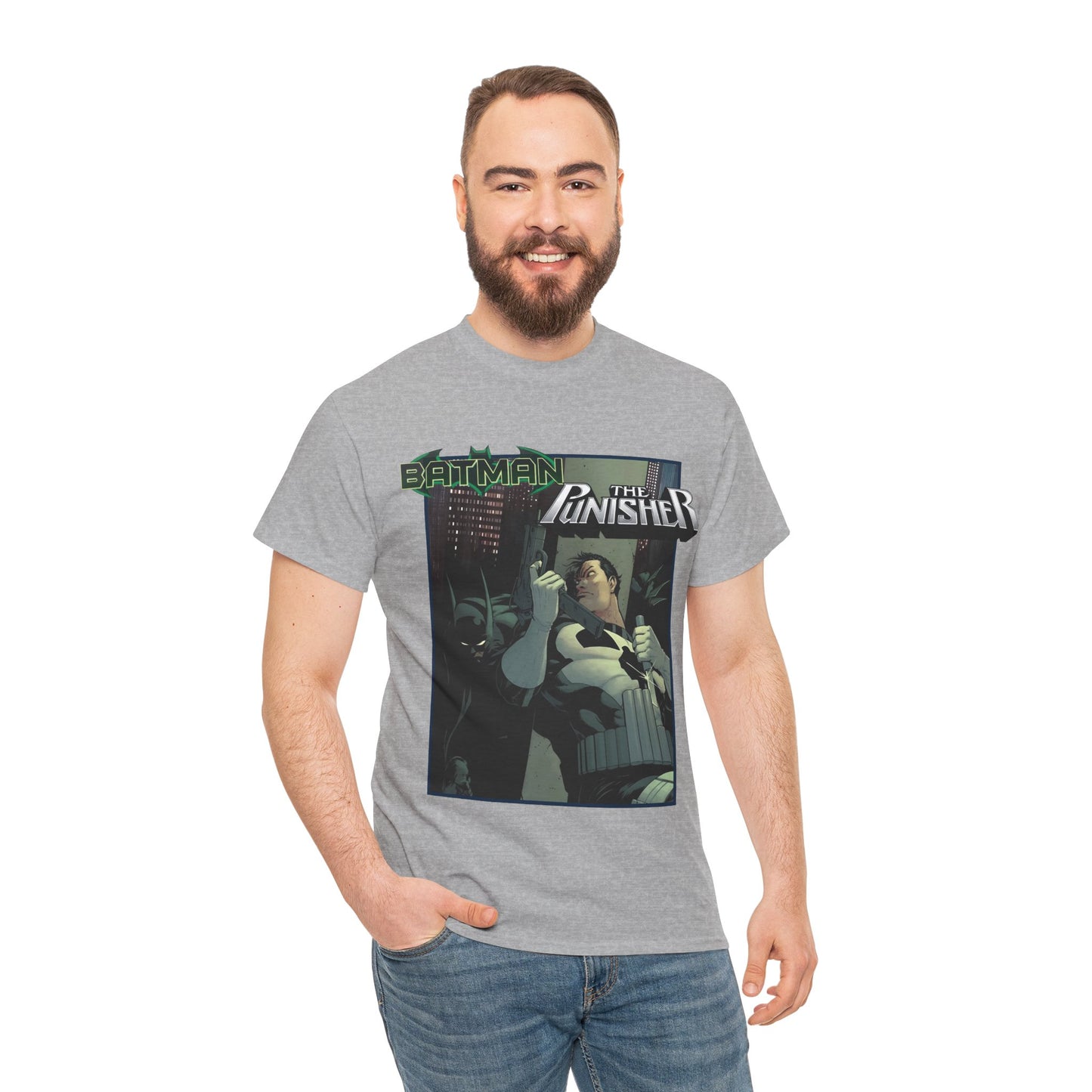 Batman Vs Punisher T-Shirt - Mike Zeck Art - DC Comics, Marvel Comics