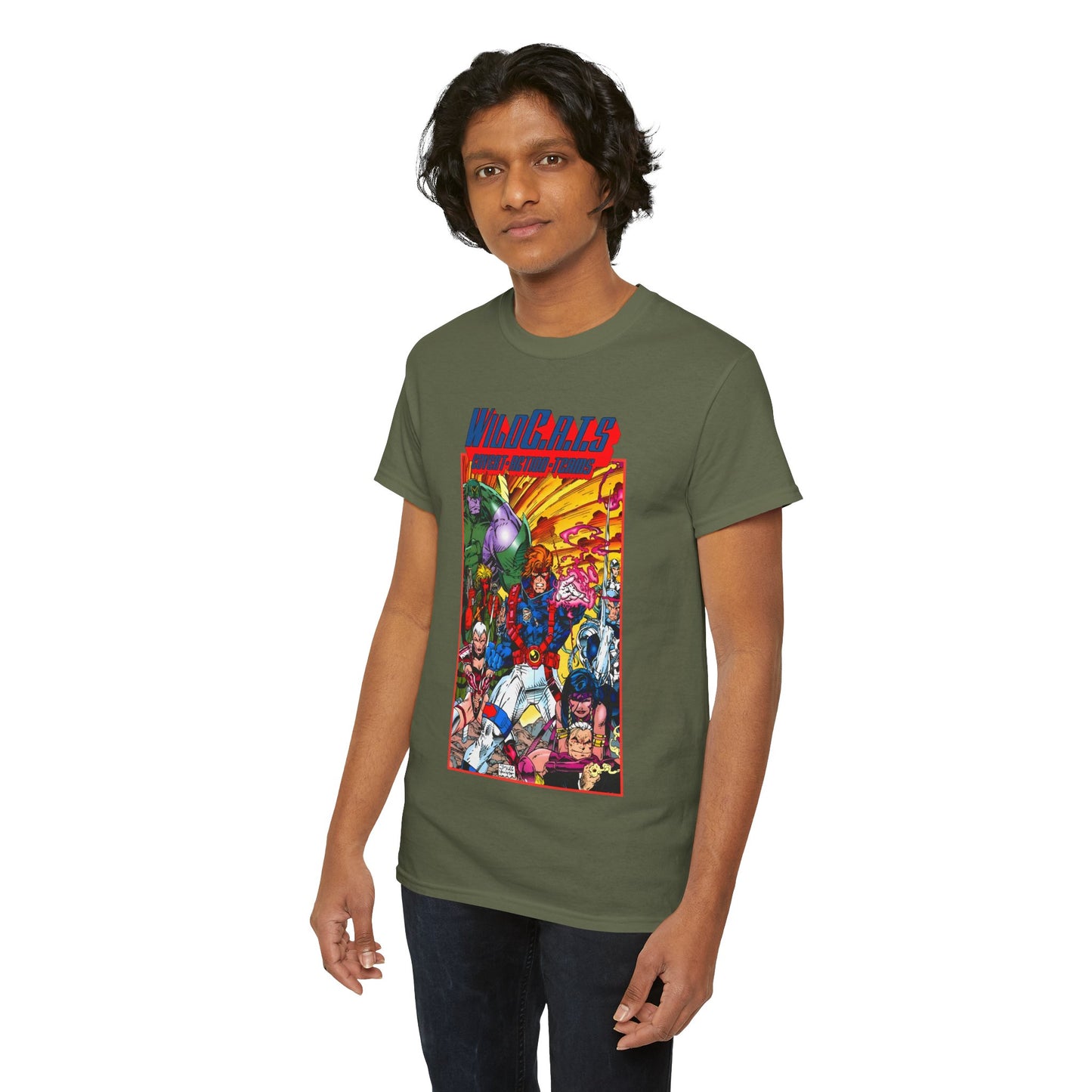 Wildcats T-Shirt - Jim Lee Art - WildC.A.T.s: Covert Action Teams - Spartan, Voice, Grifter, Zealot, Emp - Image/Wildstorm/DC Comics