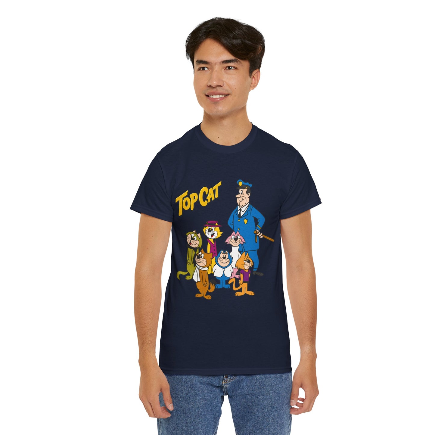 Top Cat & His Gang T-Shirt - Popular Hanna-Barbera 1960s TV Cartoon - Brain, Spook, Benny the Ball