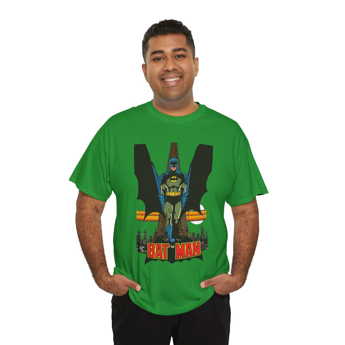 Batman T-Shirt - George Perez Art - JLA 80s Postcard Set - DC Comics - Gotham City - Justice League of America Member