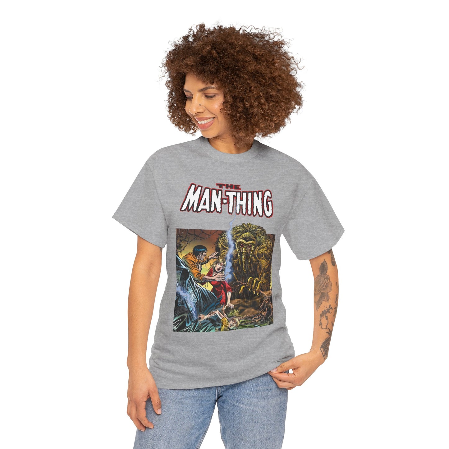 Man-Thing T-Shirt - Adventure into Fear #18 Cover Art - Marvel Comics - Whatever Knows Fear Burns At The Touch - Swamp Monster