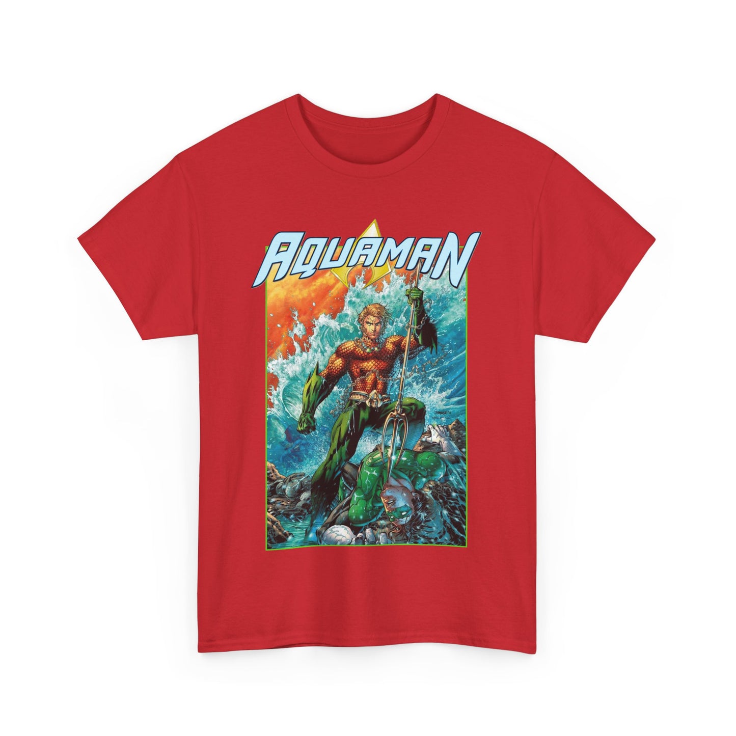 Aquaman T-Shirt - Jim Lee Art - DC New 52 - Arthur Curry, King of Atlantis - DC Comics