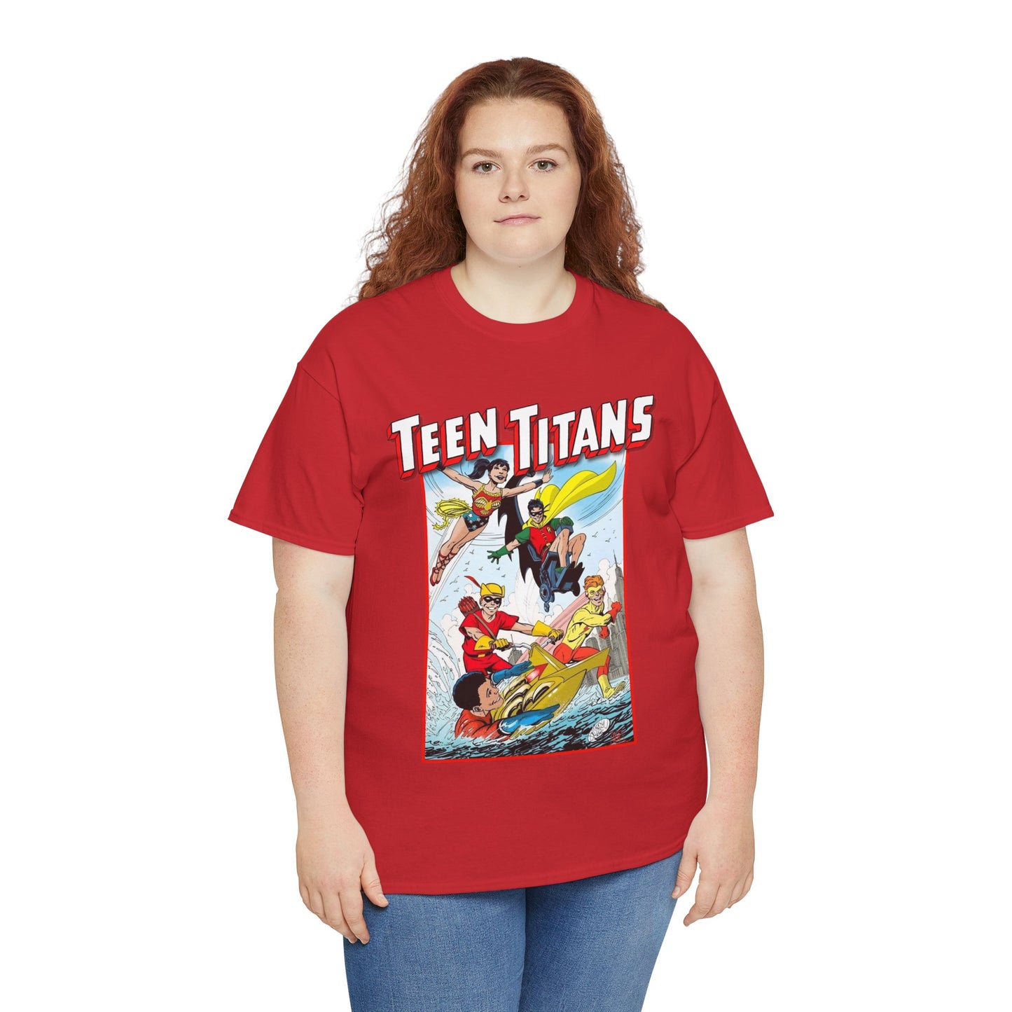 Teen Titans T-Shirt - John Byrne Art - Robin, Wonder Girl, Kid Flash, Speedy, Aqualad - DC Comics