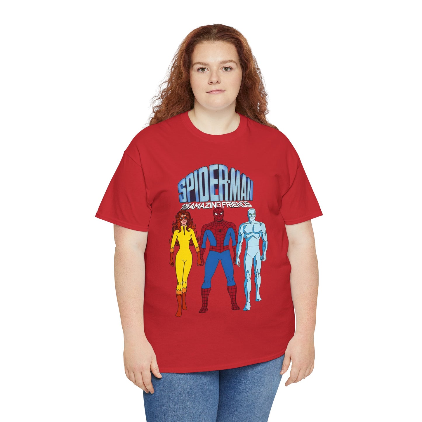 Spider-Man & His Amazing Friends T-Shirt - Spidey, Firestar, Iceman - Popular 1980s Marvel TV Cartoon - Marvel Comics