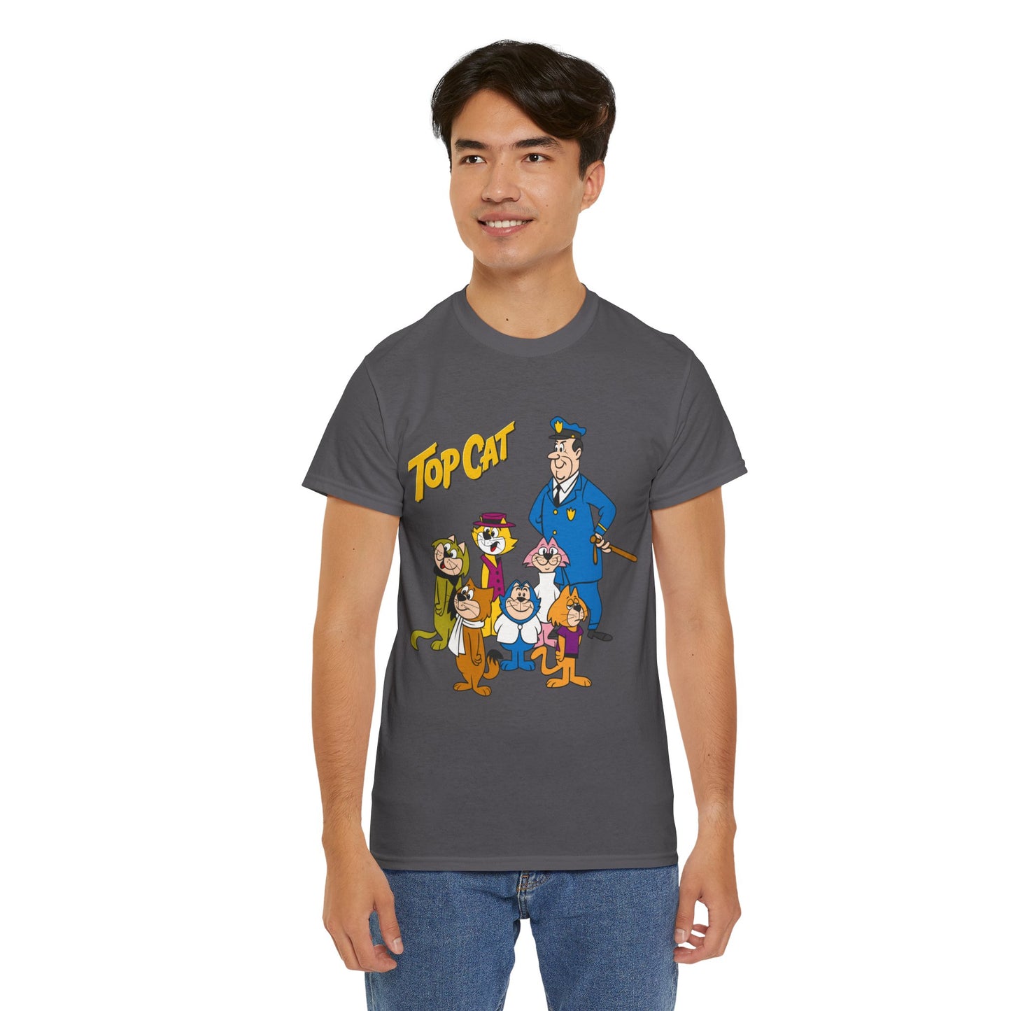 Top Cat & His Gang T-Shirt - Popular Hanna-Barbera 1960s TV Cartoon - Brain, Spook, Benny the Ball