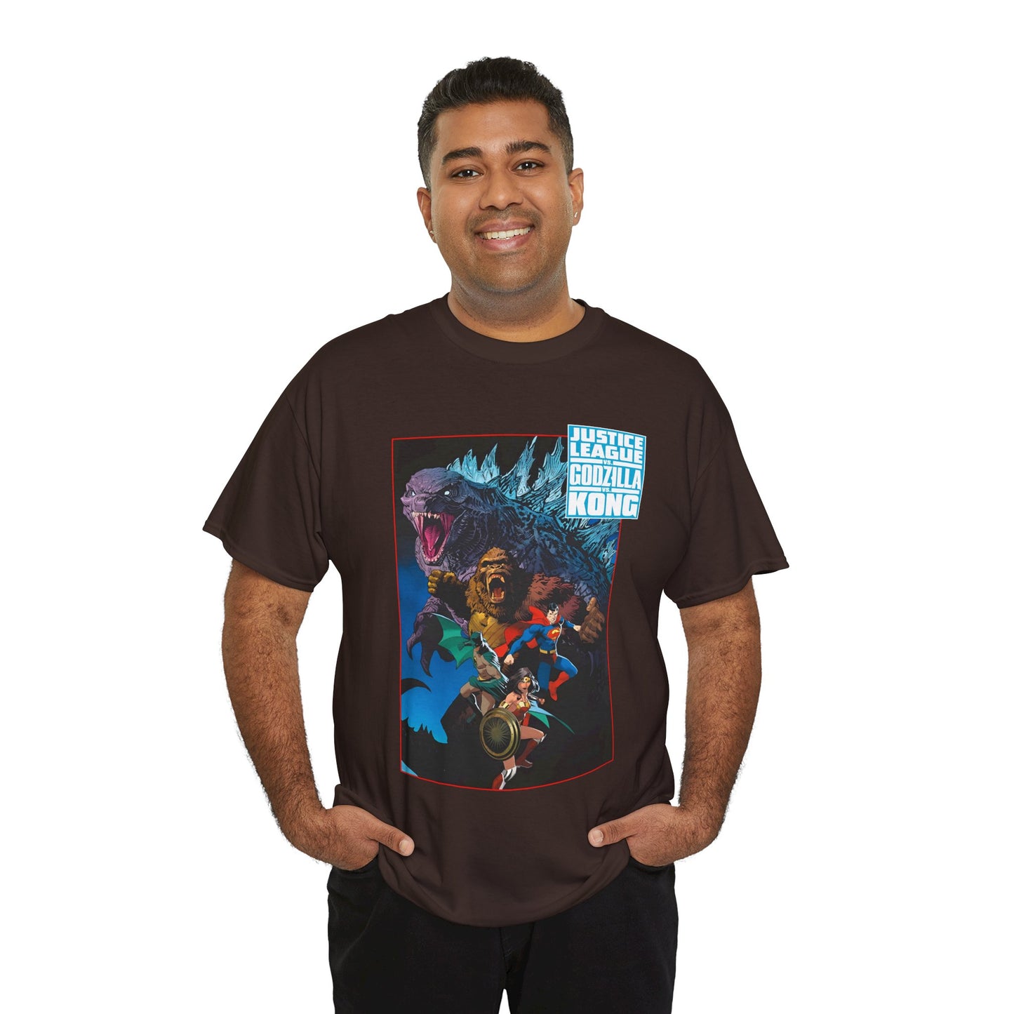 Justice League Vs Godzilla Vs Kong T-Shirt - Dan Mora Art - Wonder Woman, Superman, Batman - DC Comics