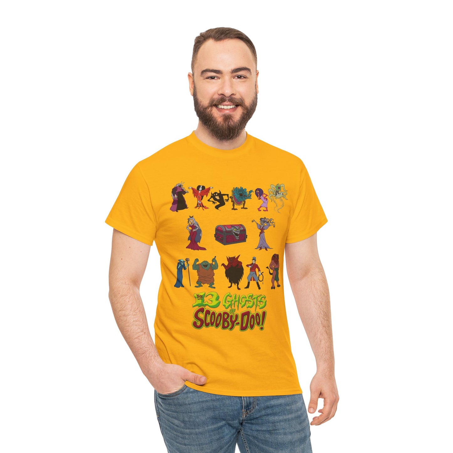 13 Ghosts of Scooby-Doo T-Shirt - Hanna-Barbera Saturday Morning Cartoon - Chest of Demons - Maldor, Queen Morbidia, Reflector Specter