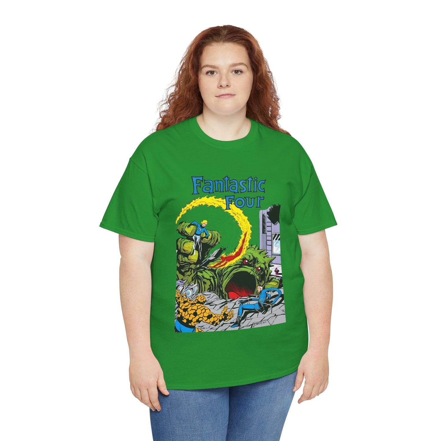 Fantastic Four T-Shirt - John Byrne Art - Cover to Issue #1 - Reed Richards, Invisible Woman, Human Torch, The Thing - Marvel Comics