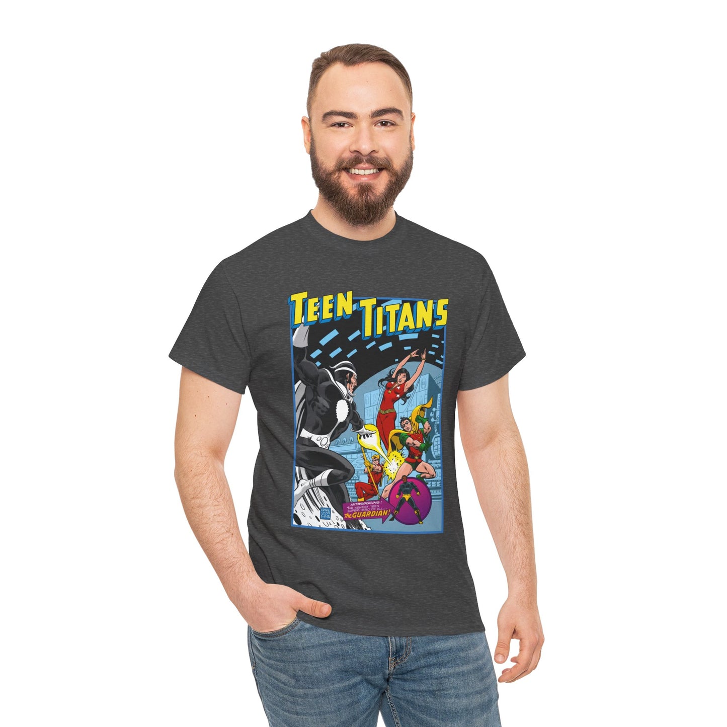 Teen Titans T-Shirt - Bronze Age DC Comics - Dr Light, Wonder Girl, Robin, Mal, Guardian, Speedy - Ernie Chan Cover Art from Issue #44