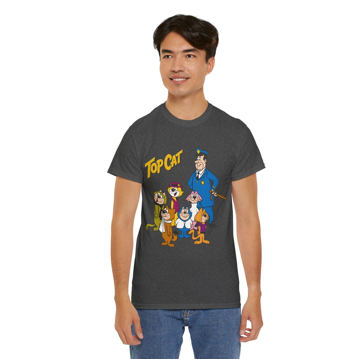 Top Cat & His Gang T-Shirt - Popular Hanna-Barbera 1960s TV Cartoon - Brain, Spook, Benny the Ball