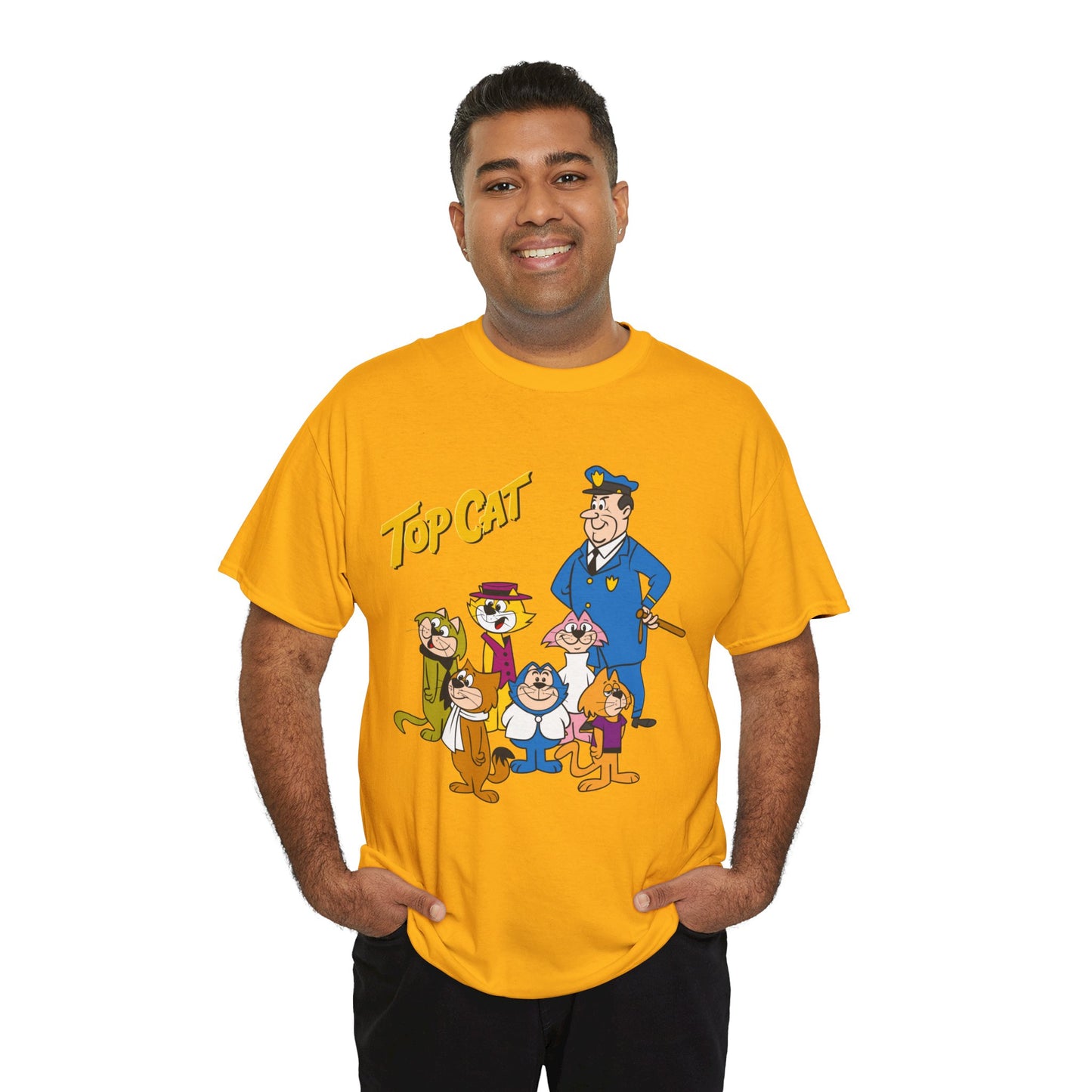 Top Cat & His Gang T-Shirt - Popular Hanna-Barbera 1960s TV Cartoon - Brain, Spook, Benny the Ball