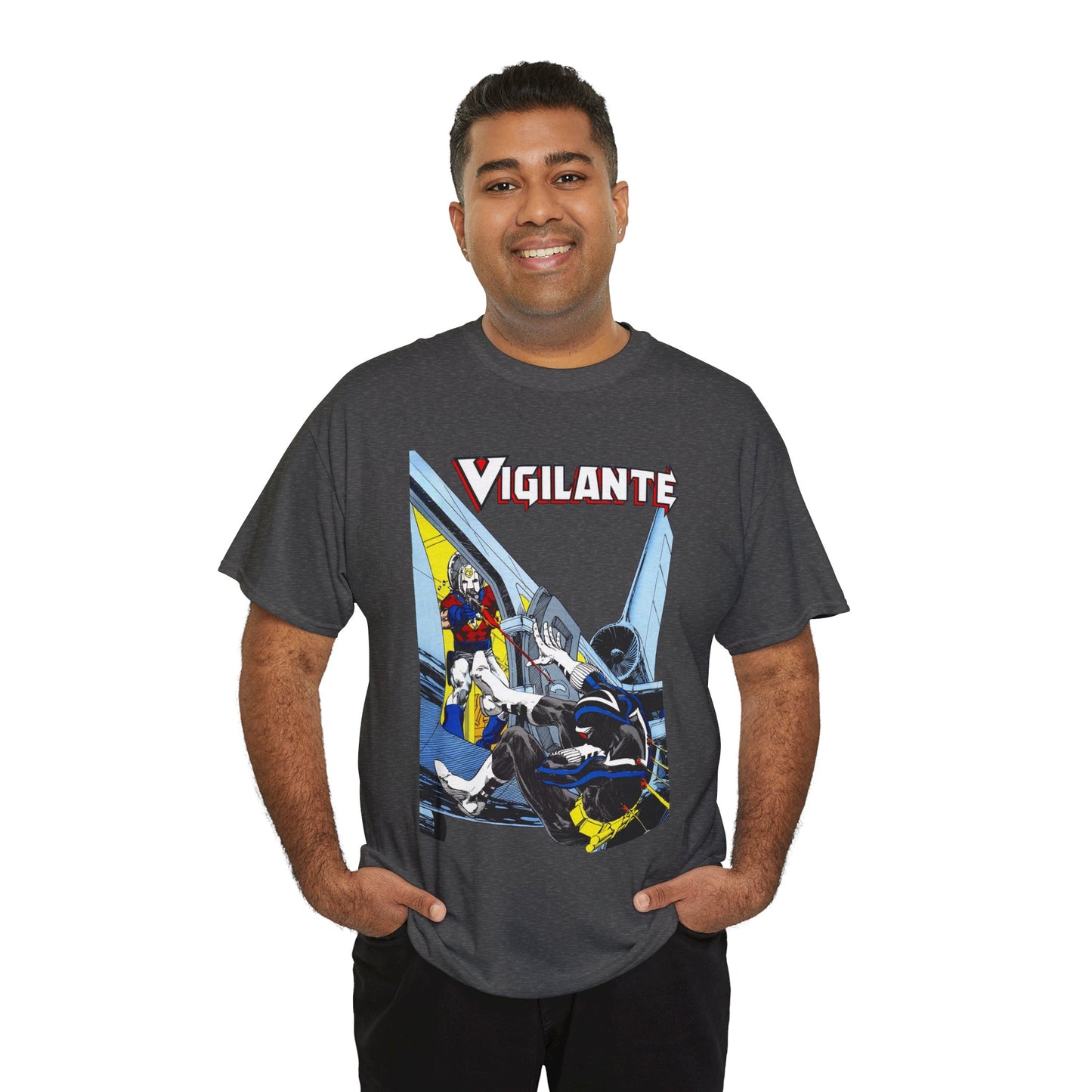 Vigilante Vs Peacemaker T-Shirt - Mike Grell Art - Adrian Chase - DC Comics