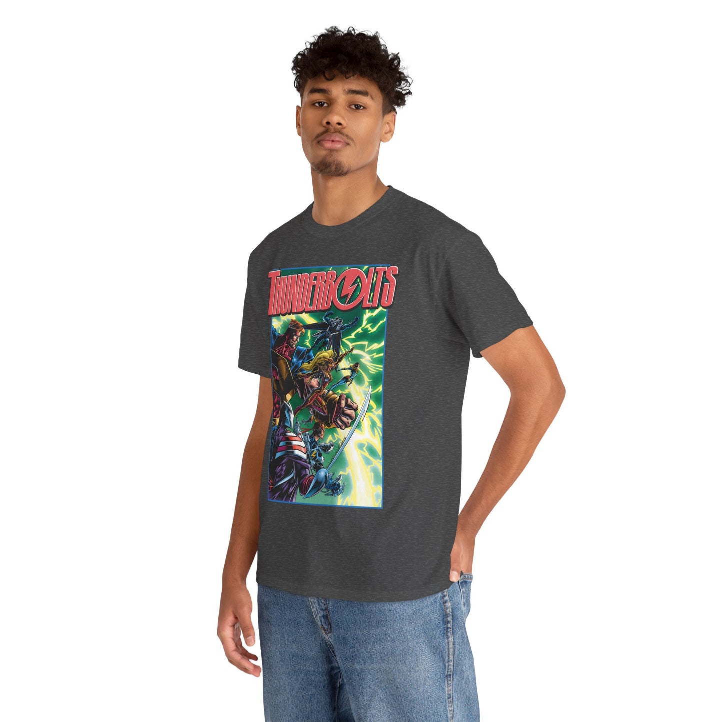 Thunderbolts T-Shirt - Amazing Mark Bagley Art - Citizen V, MACH-1, Atlas, Songbird, Fixer, Techno - Marvel Comics Characters - Avengers Connection
